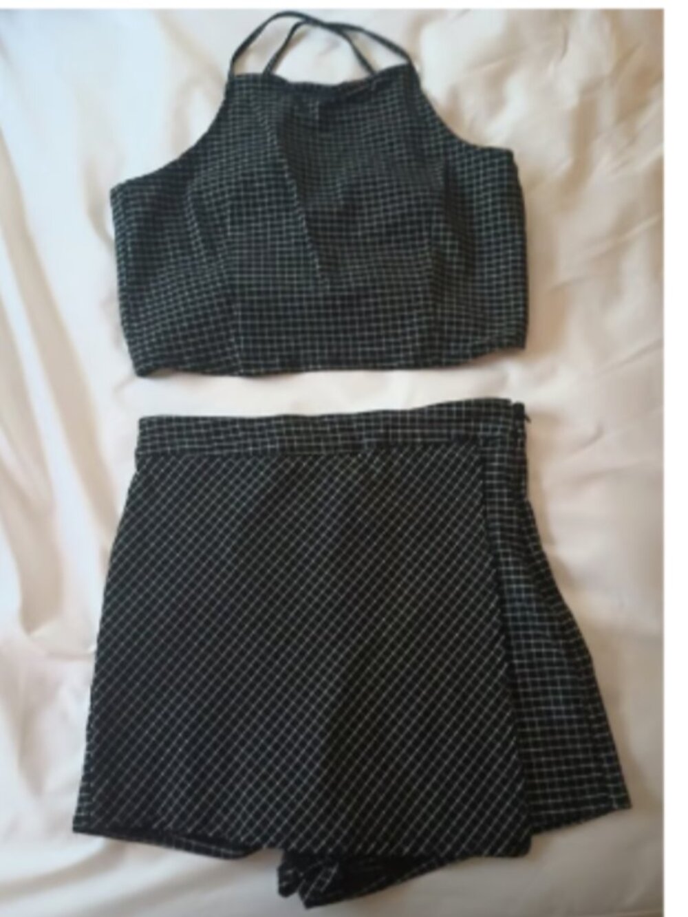 2 piece high waisted skort & top set